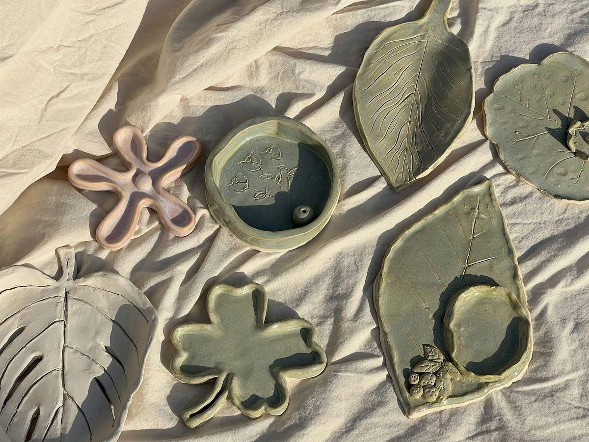 Ceramic Leaf Trinket Dish - Intro to Pottery Workshop