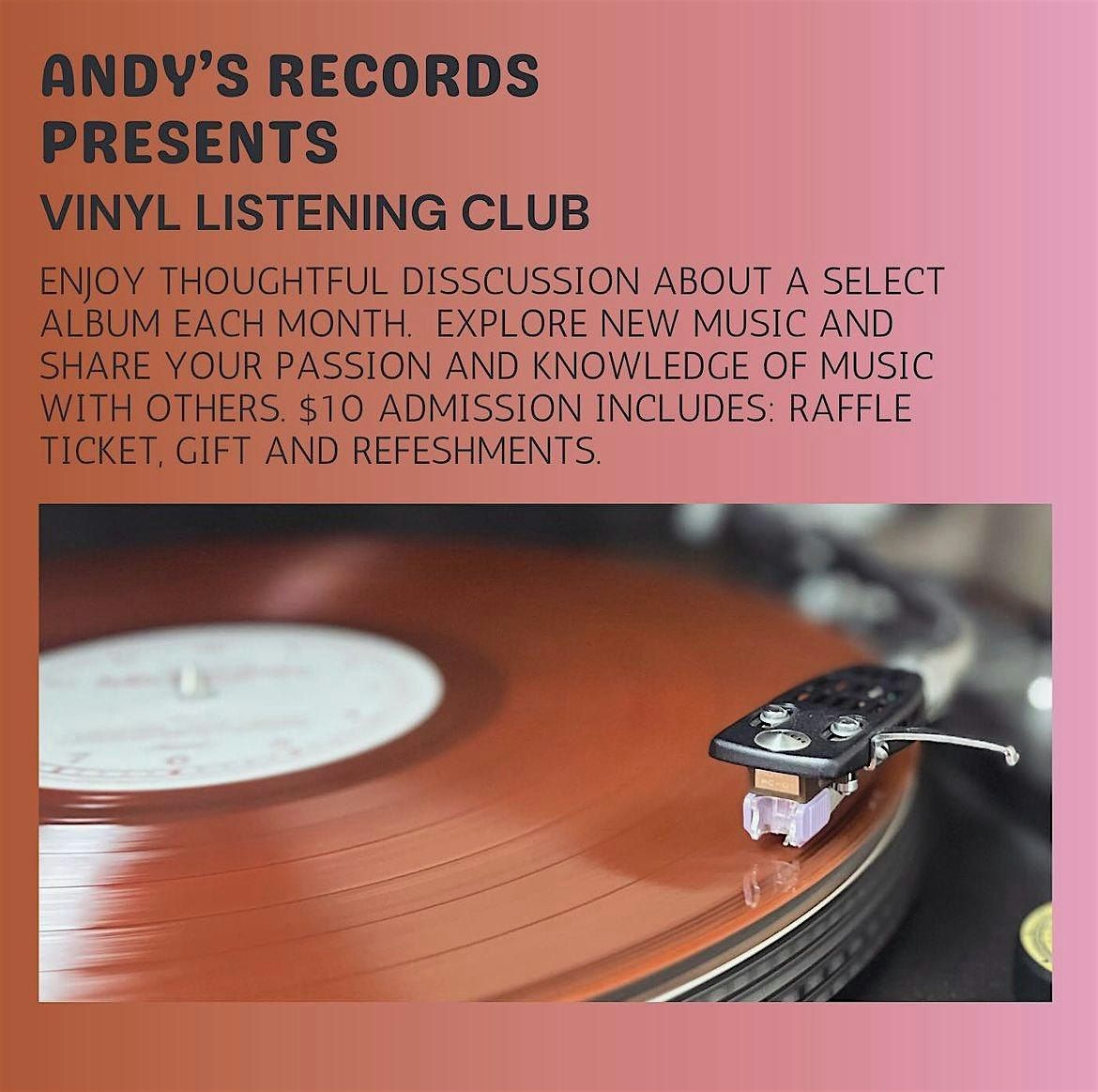 Vinyl Listening Club (August)