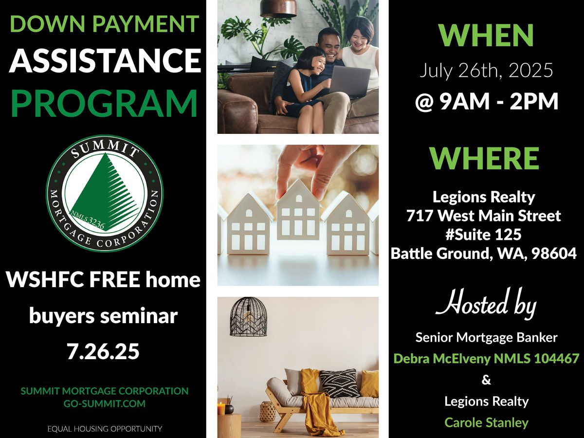 FREE Homebuyers Education Class Sponsored by WSHFC