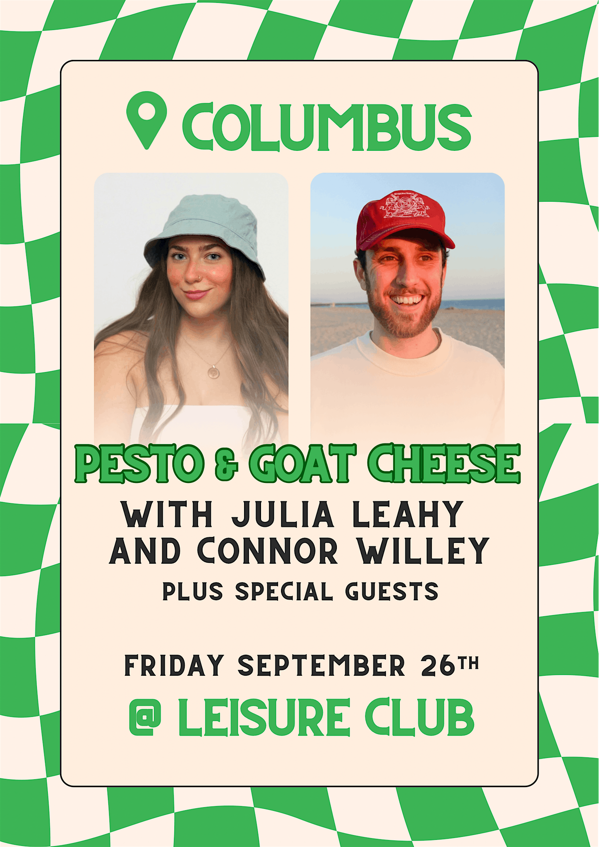 Laugh @ Leisure Club: Pesto & Goat Cheese Tour