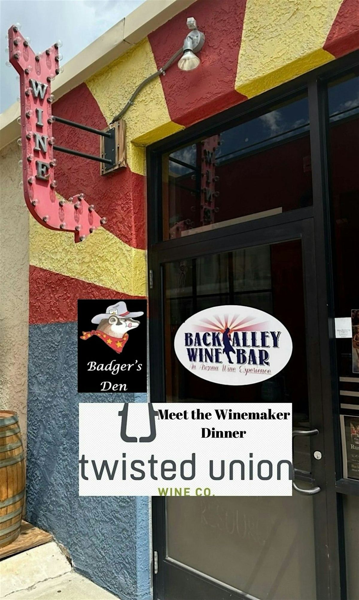 Meet the Winemaker Dinner featuring Twisted Union & Badger's Den