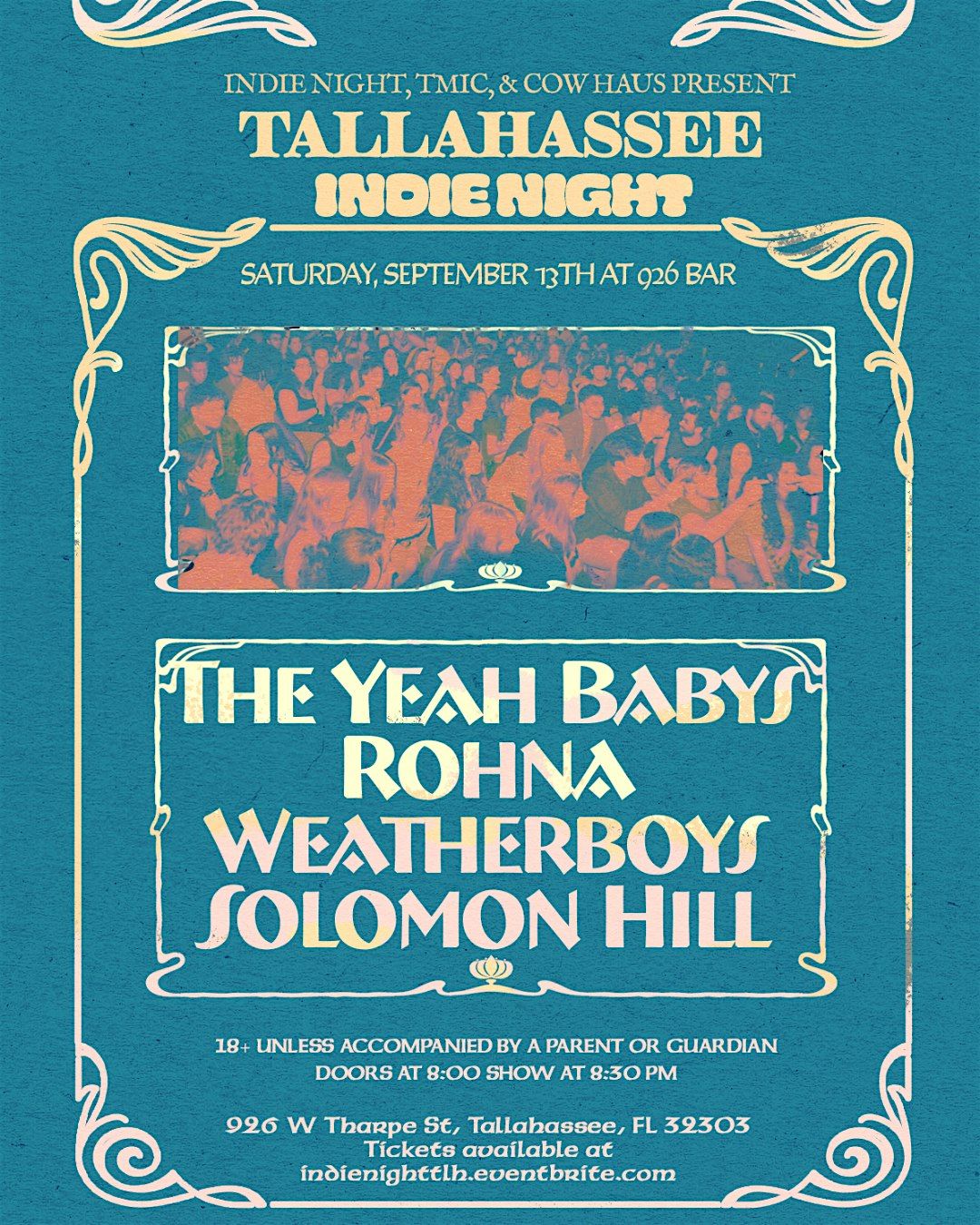 TLH Indie Night: The Yeah Babys, Rohna, Weatherboys, Solomon Hill @ 926 Bar