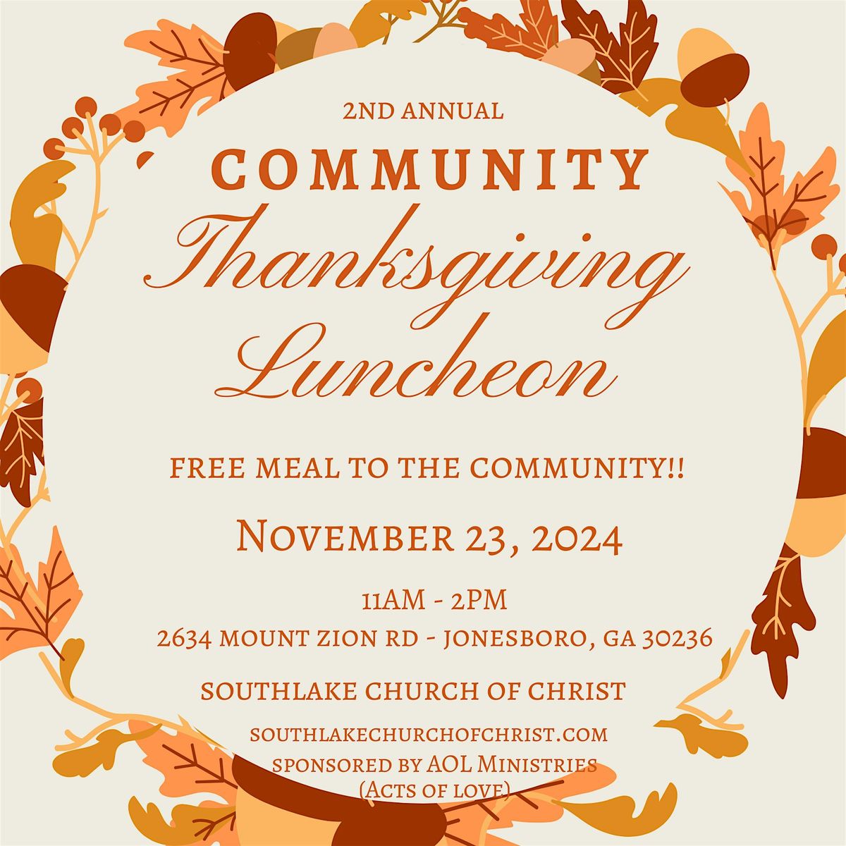 Thanksgiving Community Luncheon