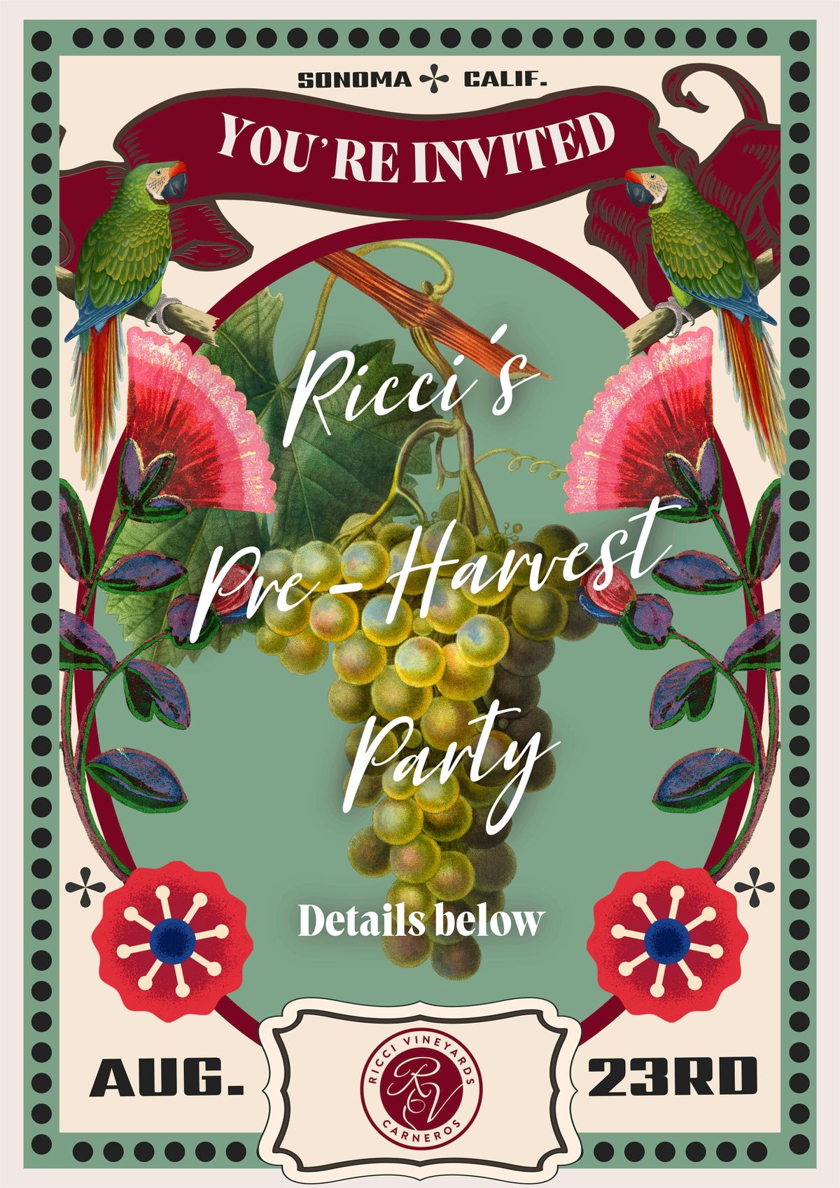 WINE WOMEN Presents: Pre-Harvest Party at Ricci Vineyards