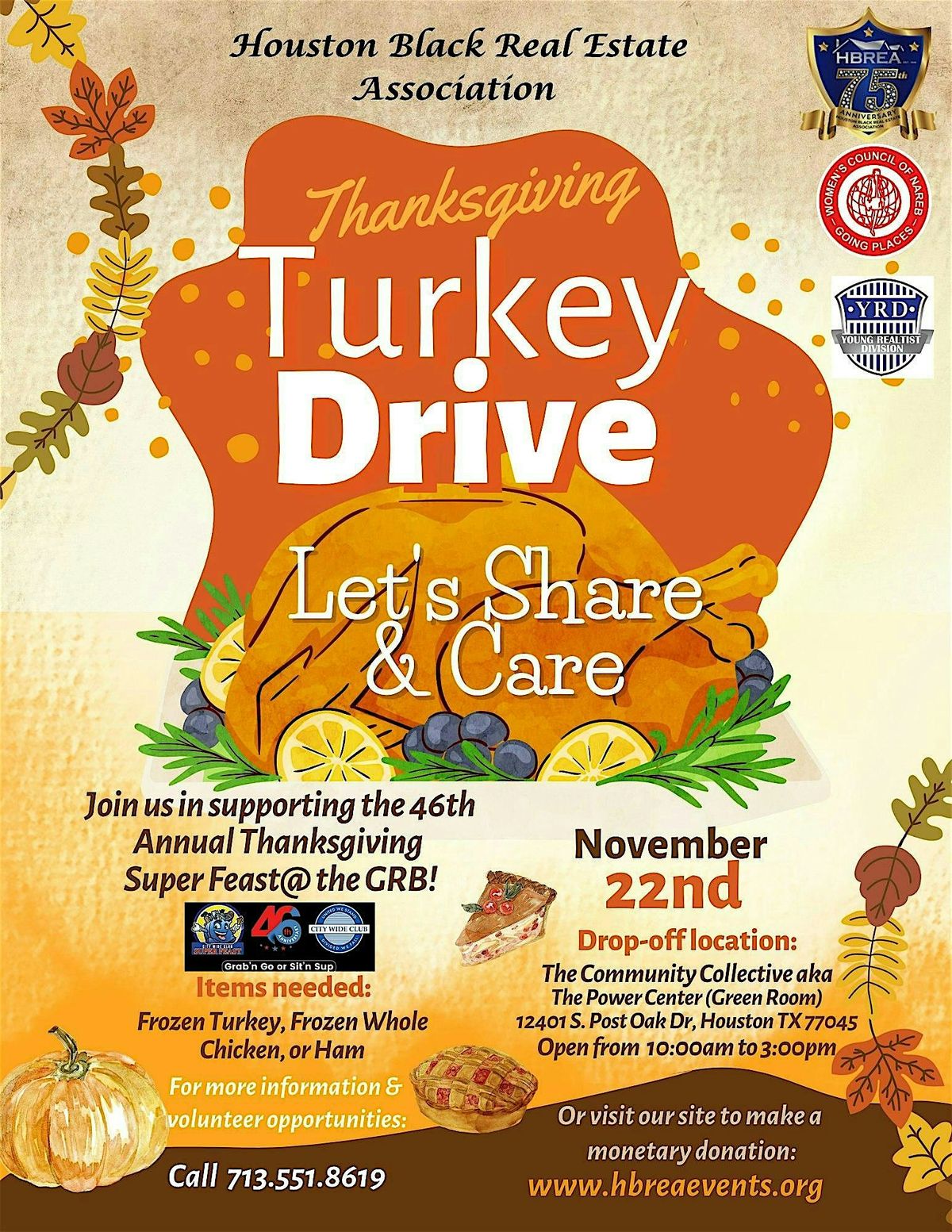 Thanksgiving Turkey Drive...Let's Share & Care!