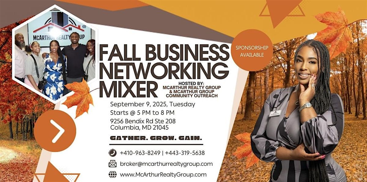 McArthur Group Community Outreach INC. Fall Business Networking Mixer