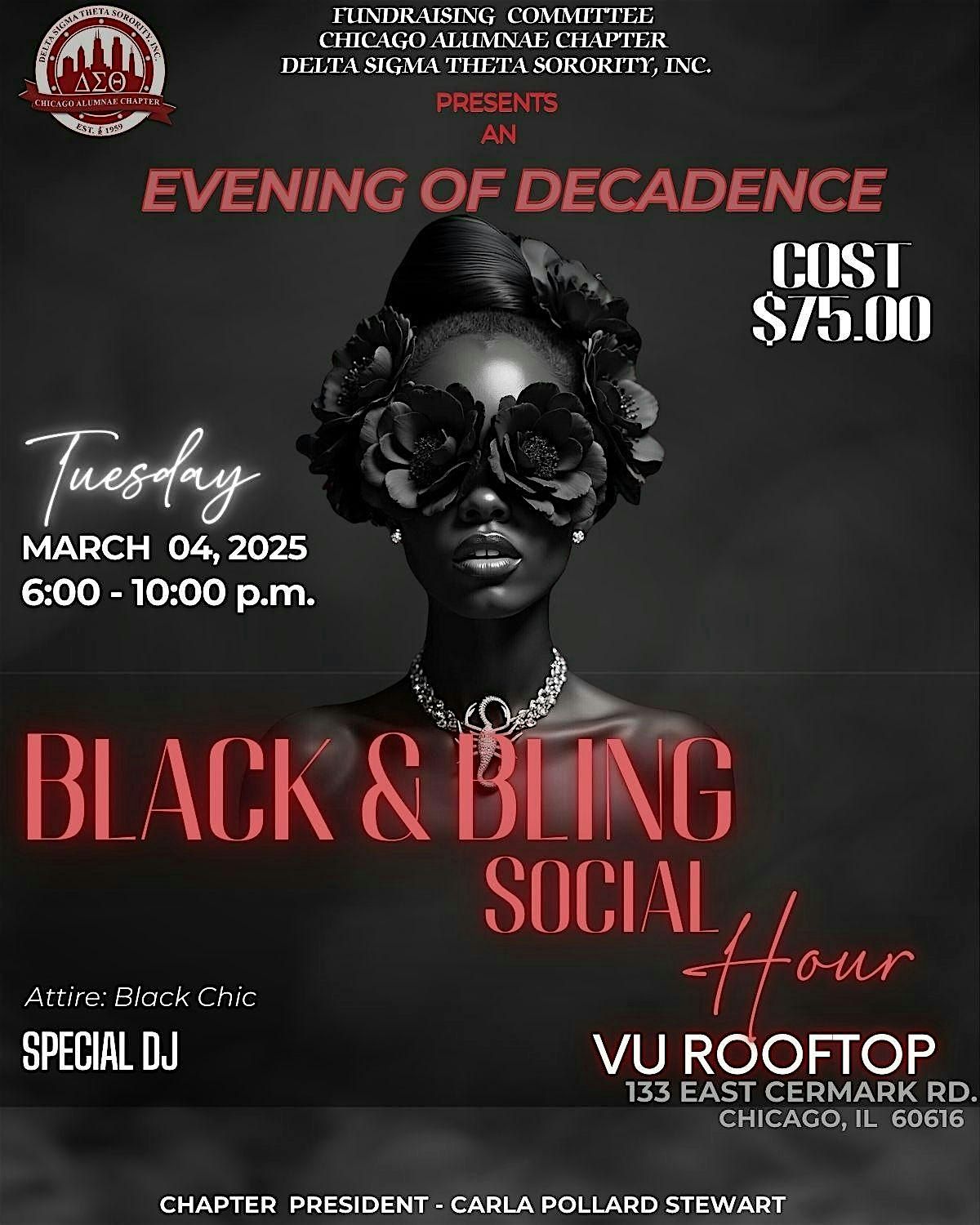 An Evening of Decadence...Black and Bling Social Hour Fundraiser