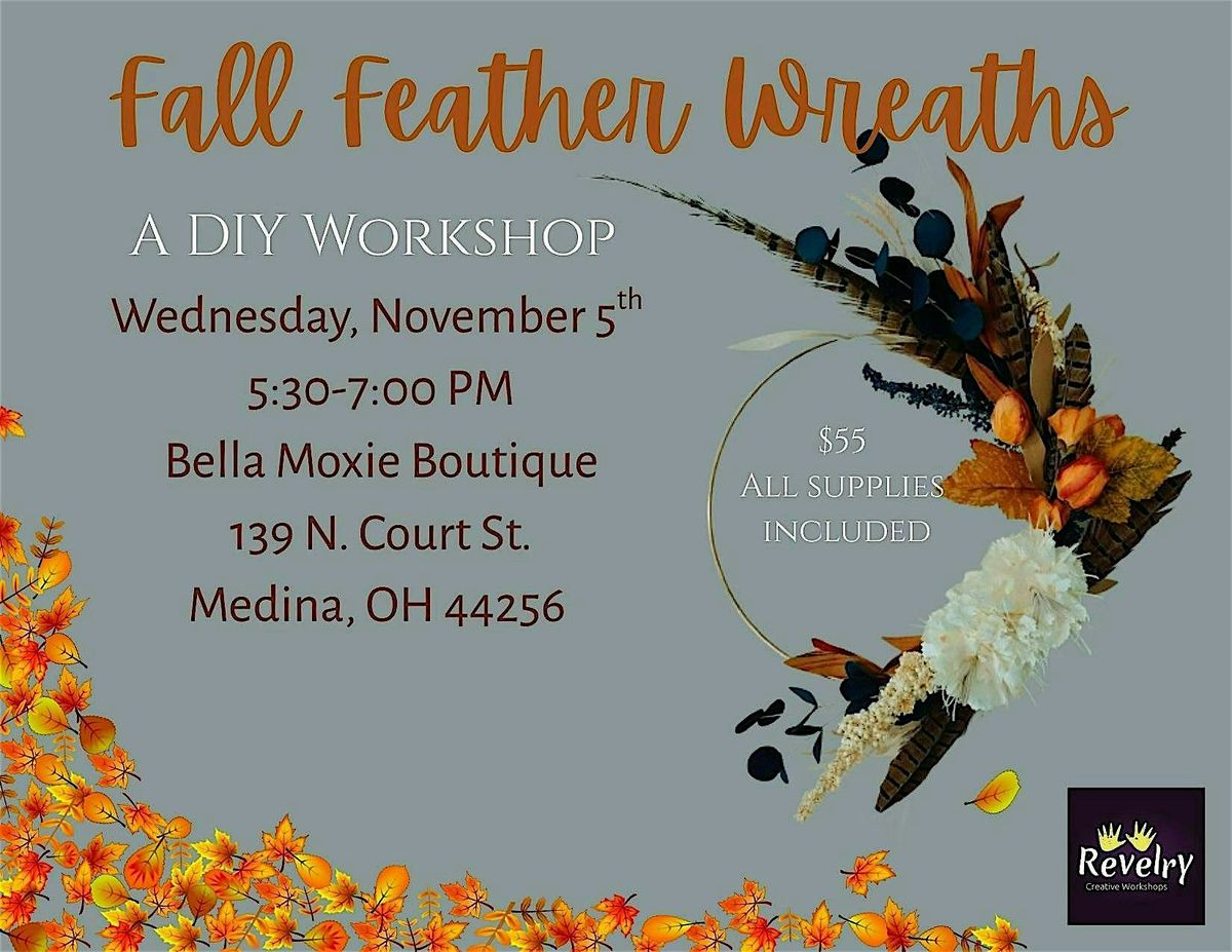 Fall Feather Hoop Wreath Class
