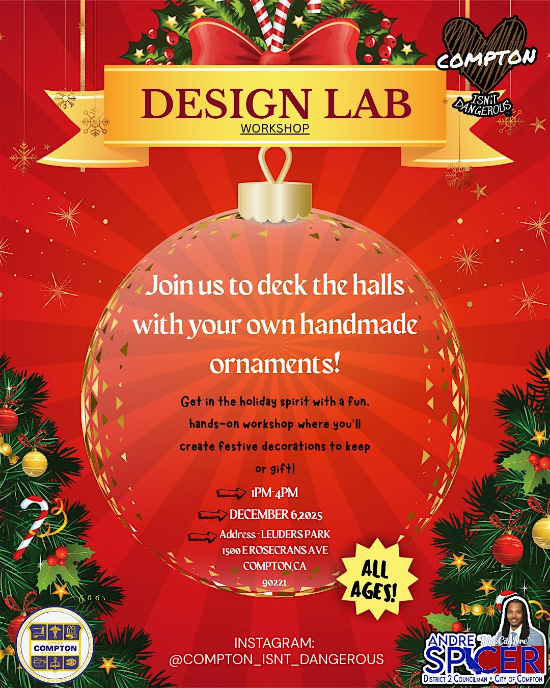 Design Lab Workshop: Handmade Holiday Ornaments!