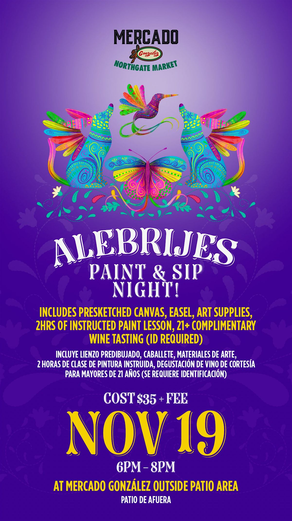 Alebrijes Paint & Sip Night