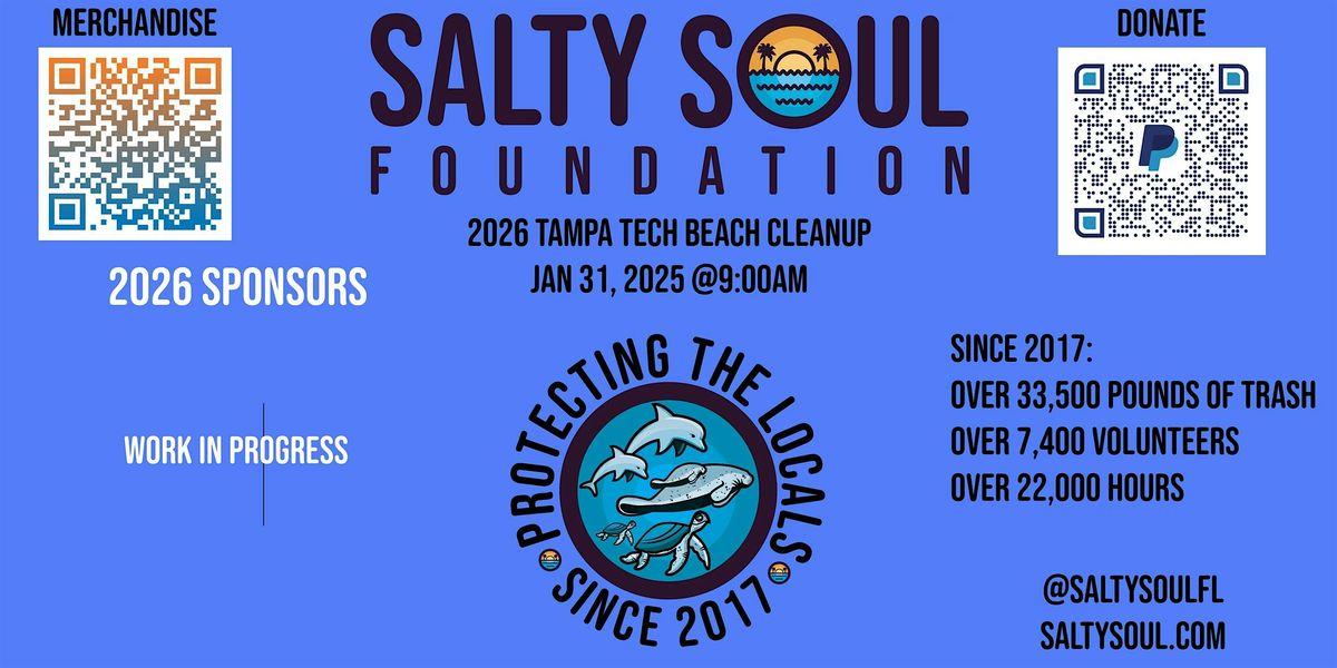 Tampa Tech Beach Cleanup 4.0 at Dunedin Causeway with Salty Soul