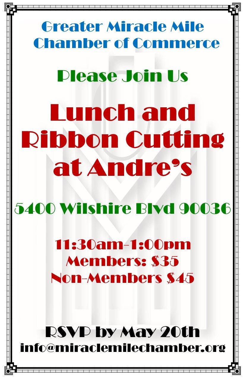 ? May Lunch and Ribbon Cutting Welcoming Andre's to the Mile