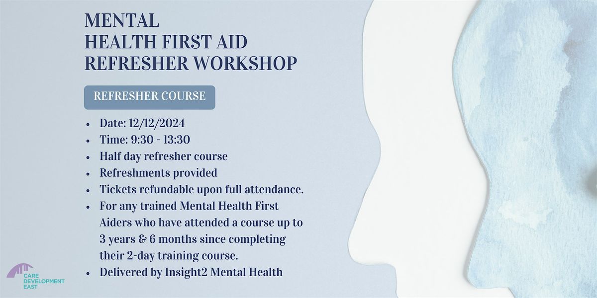 Adult Mental Health First Aid refresher workshop