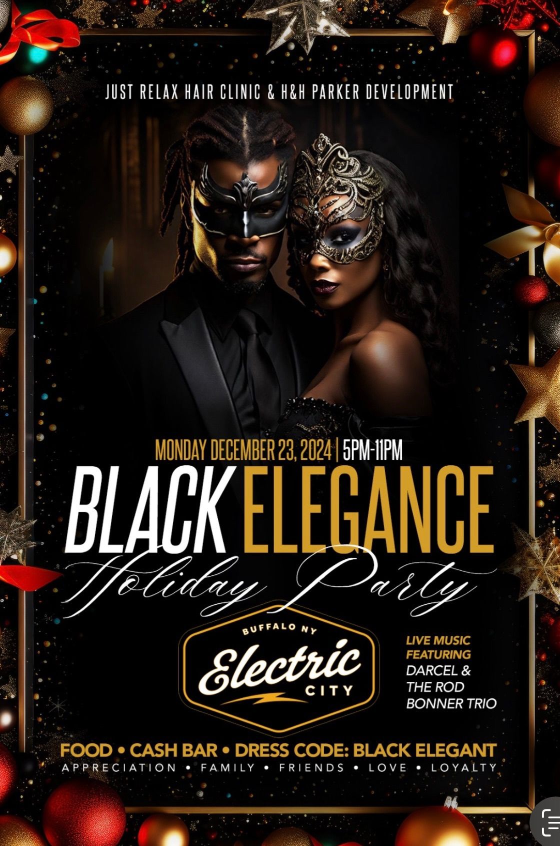 Black Elegance Masquerade Party