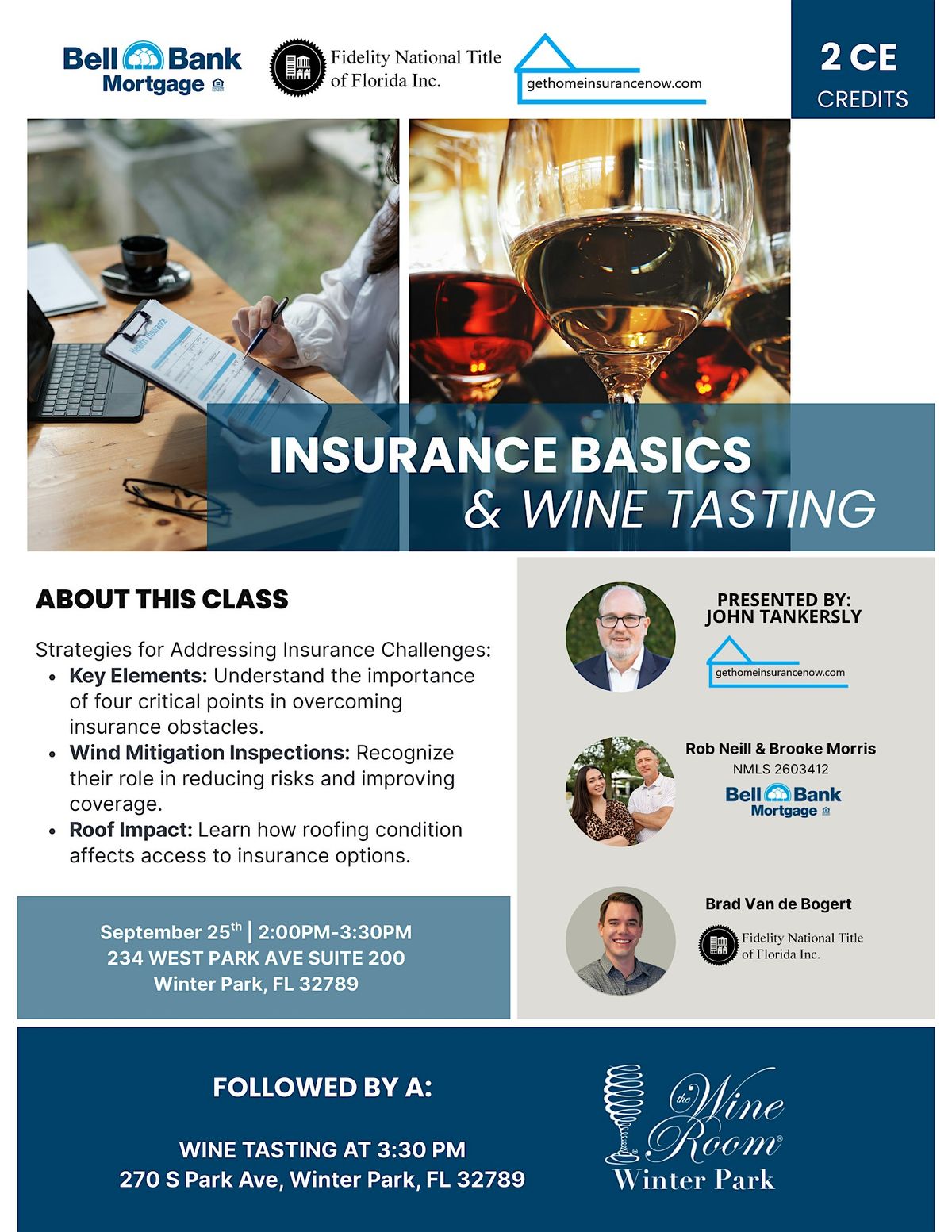 Insurance Basics & Wine Tasting