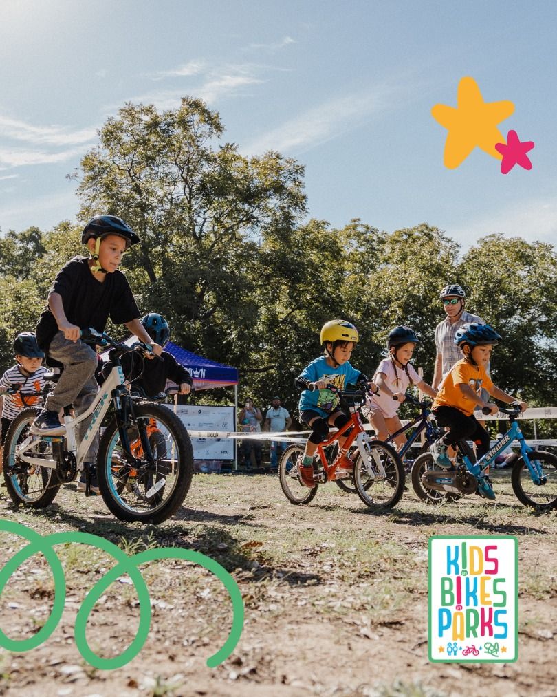 Kids on Bikes in Parks - Mueller Lake Park