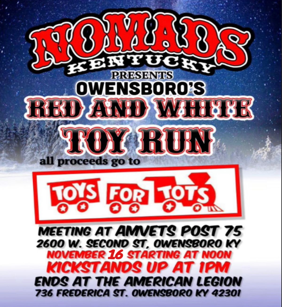 Red & White Toy Run