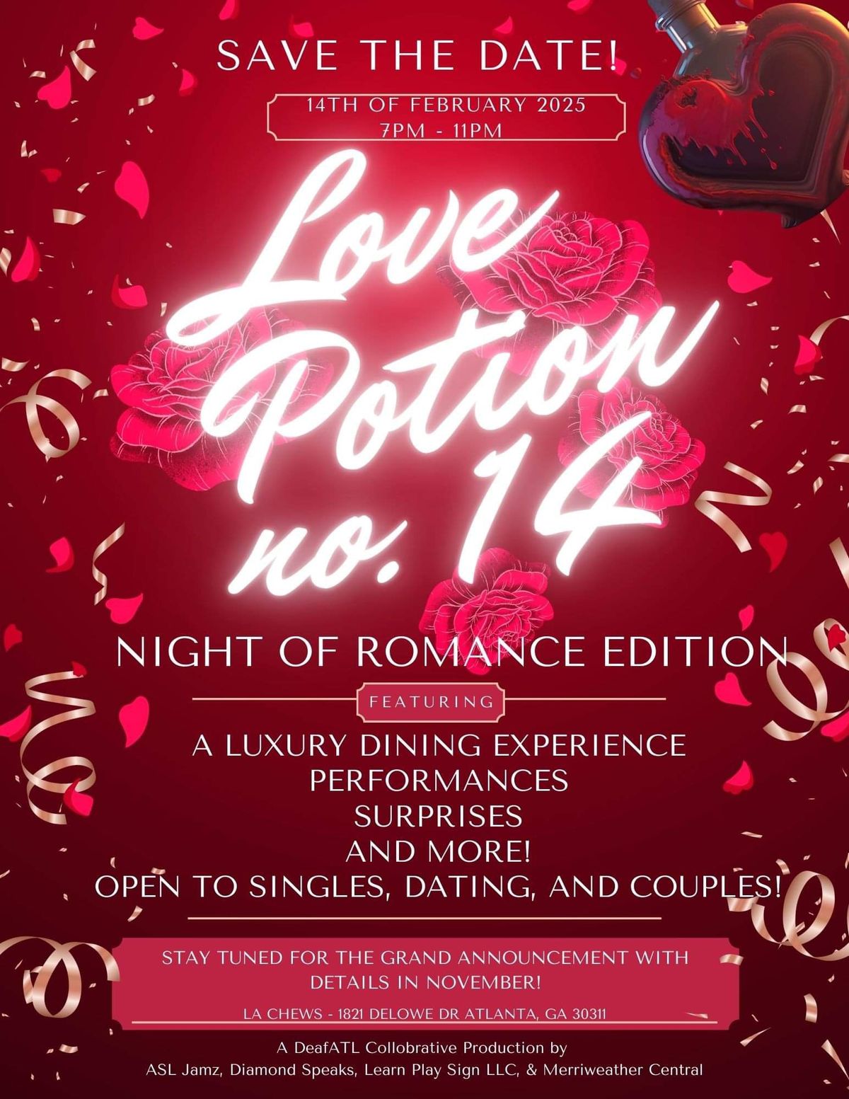 Love Potion No. 14 - A Night of Romance (SAVE THE DATE) 