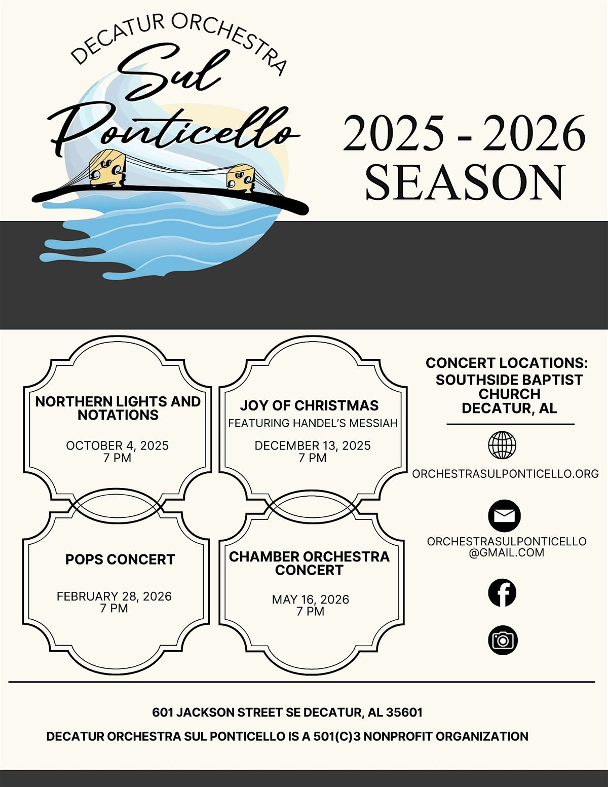 Decatur Orchestra Sul Ponticello  2025 - 2026 Season