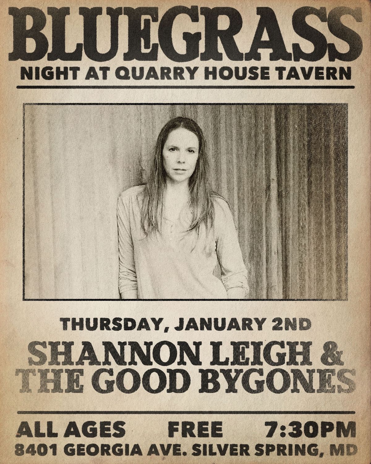 Free Bluegrass Night at Quarry House Tavern