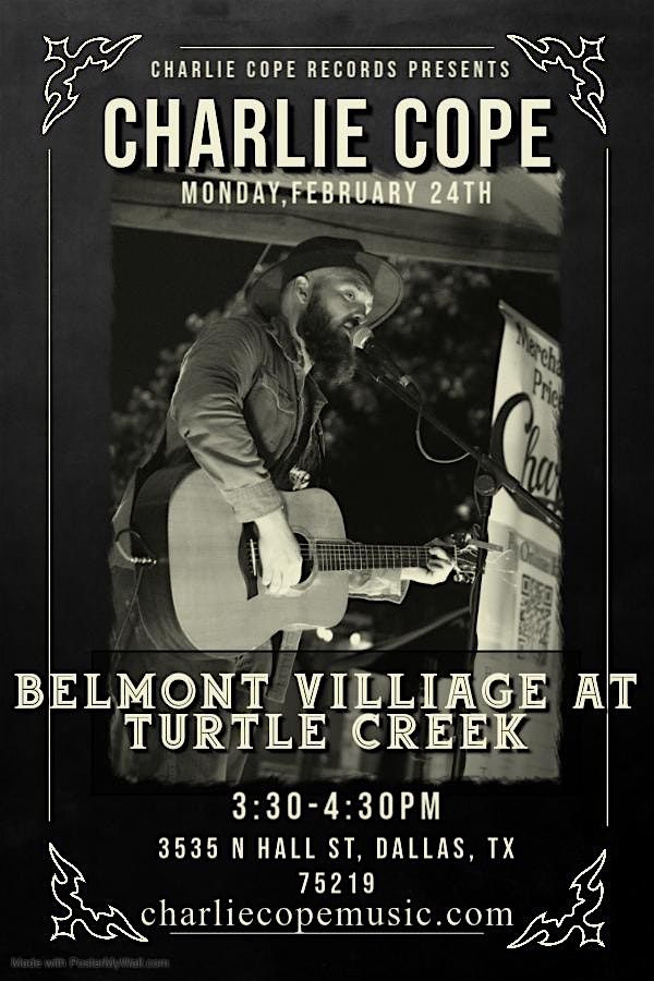 Charlie Cope Live & Acoustic @ Belmont Village At Turtle Creek