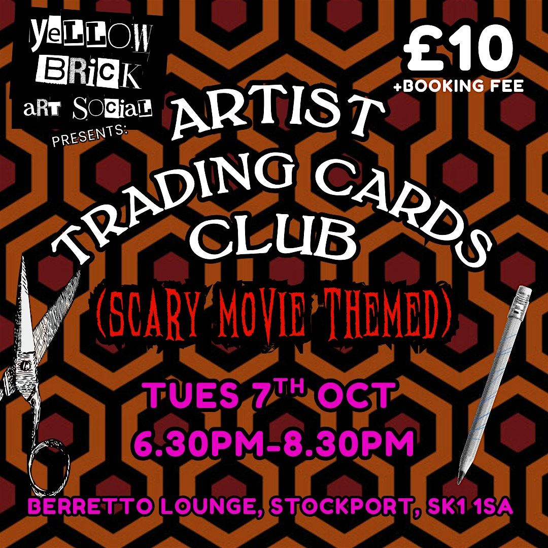 Artist Trading Card Club (making mini horror movie collages)