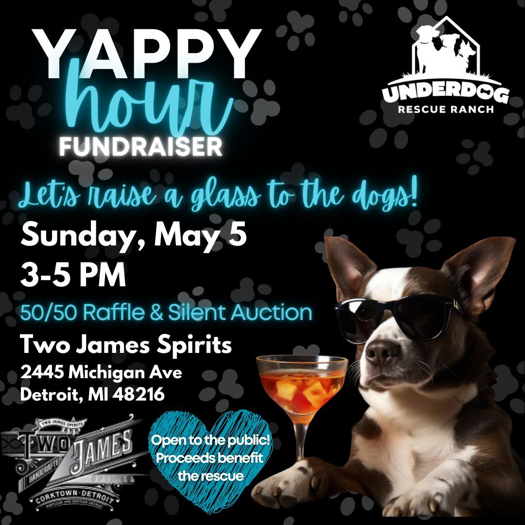 Yappy Hour Fundraiser at Two James Spirits
