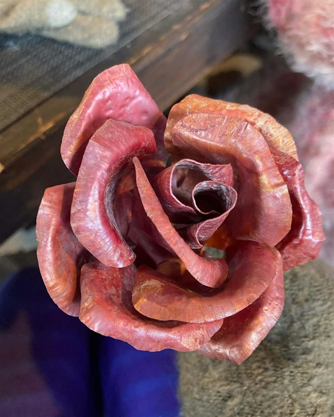 Copper workshop - fire dipped roses at The Vineyard at Hershey!