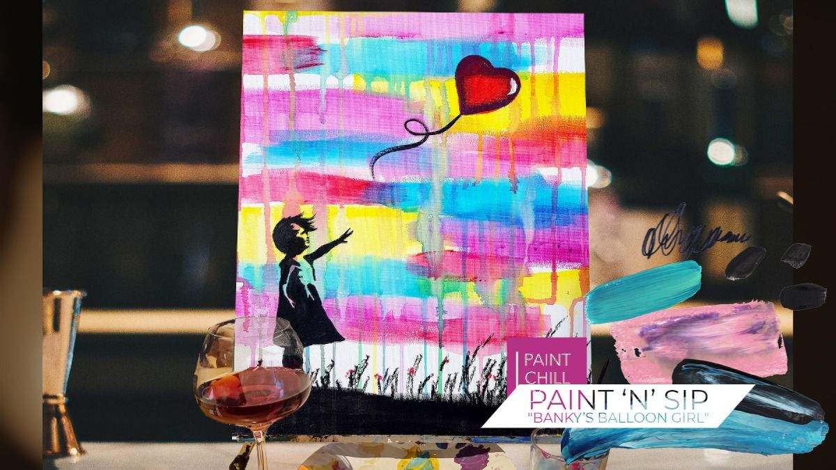 Portsmouth Paint \u2018n\u2019 Sip \u201cBanky\u2019s Balloon Girl\u201d