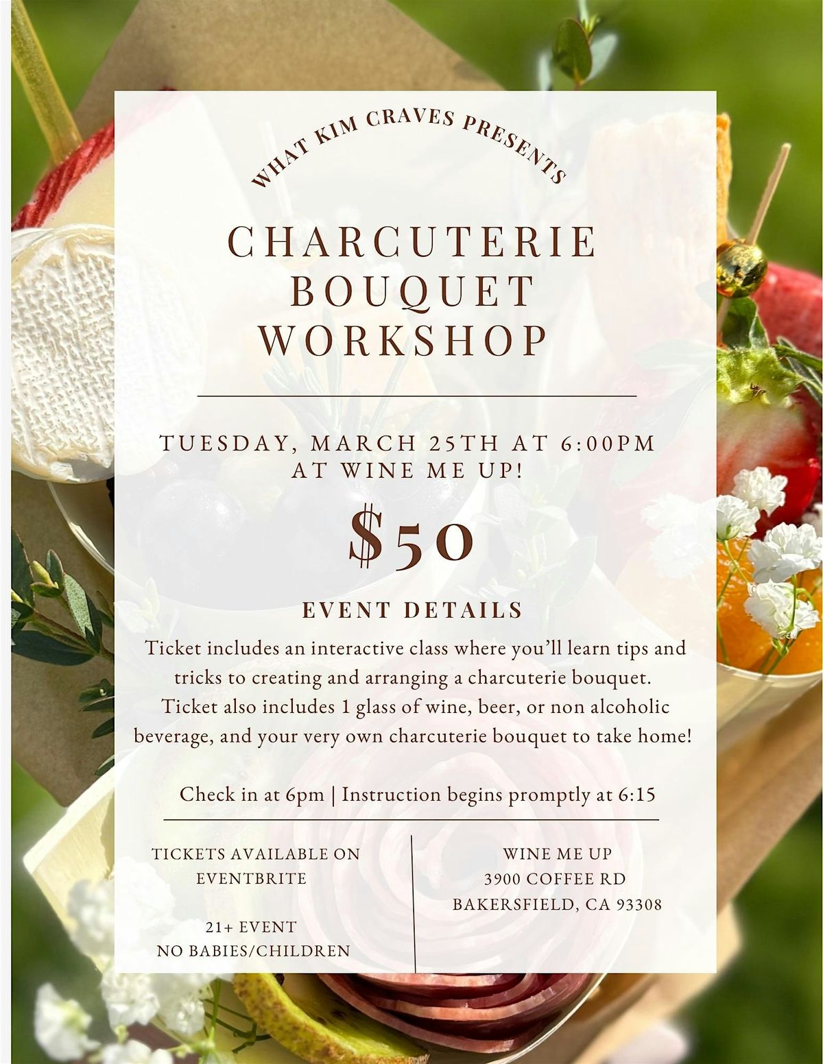 Charcuterie Bouquet Workshop with What Kim Craves