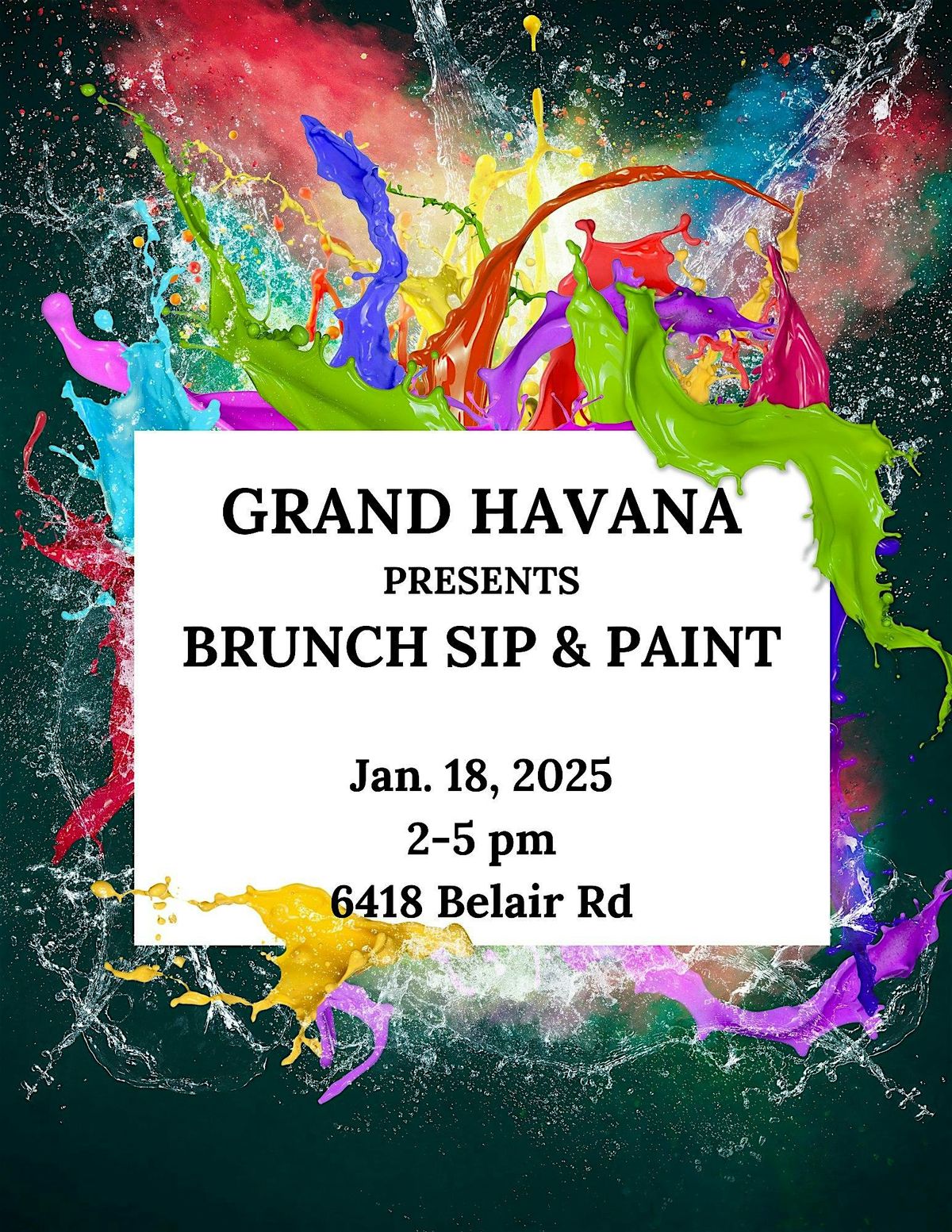 Grand Havana Presents: Brunch Sip & Paint