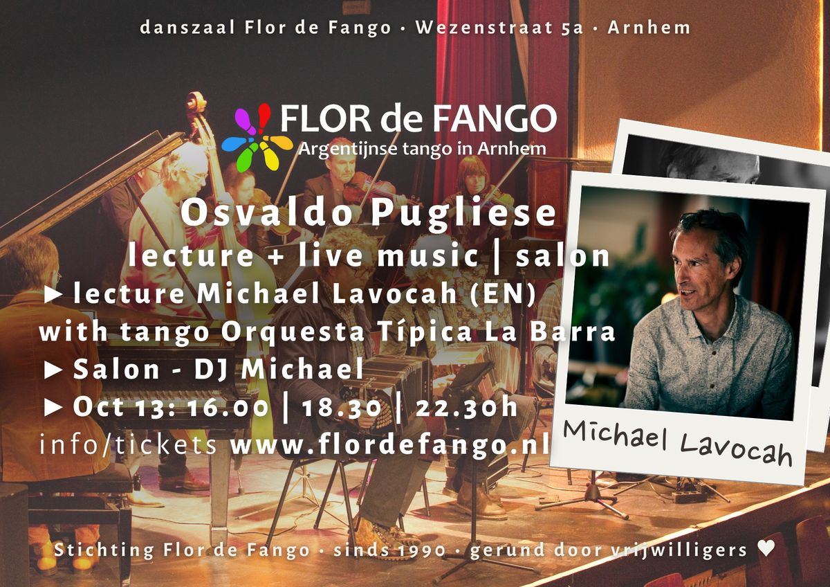 ZO 13 OKT - Lecture by Michael Lavocah with live music by La Barra