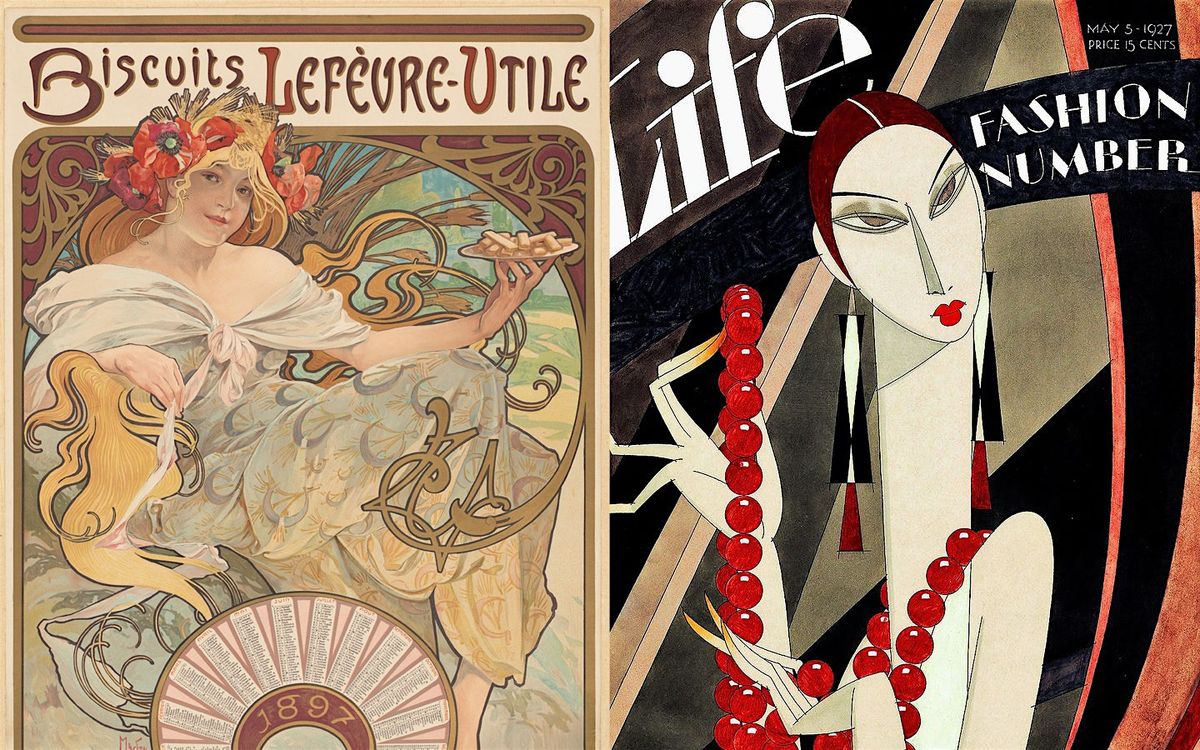 EM} Life Drawing Creative Social - Art Nouveau vs Art Deco