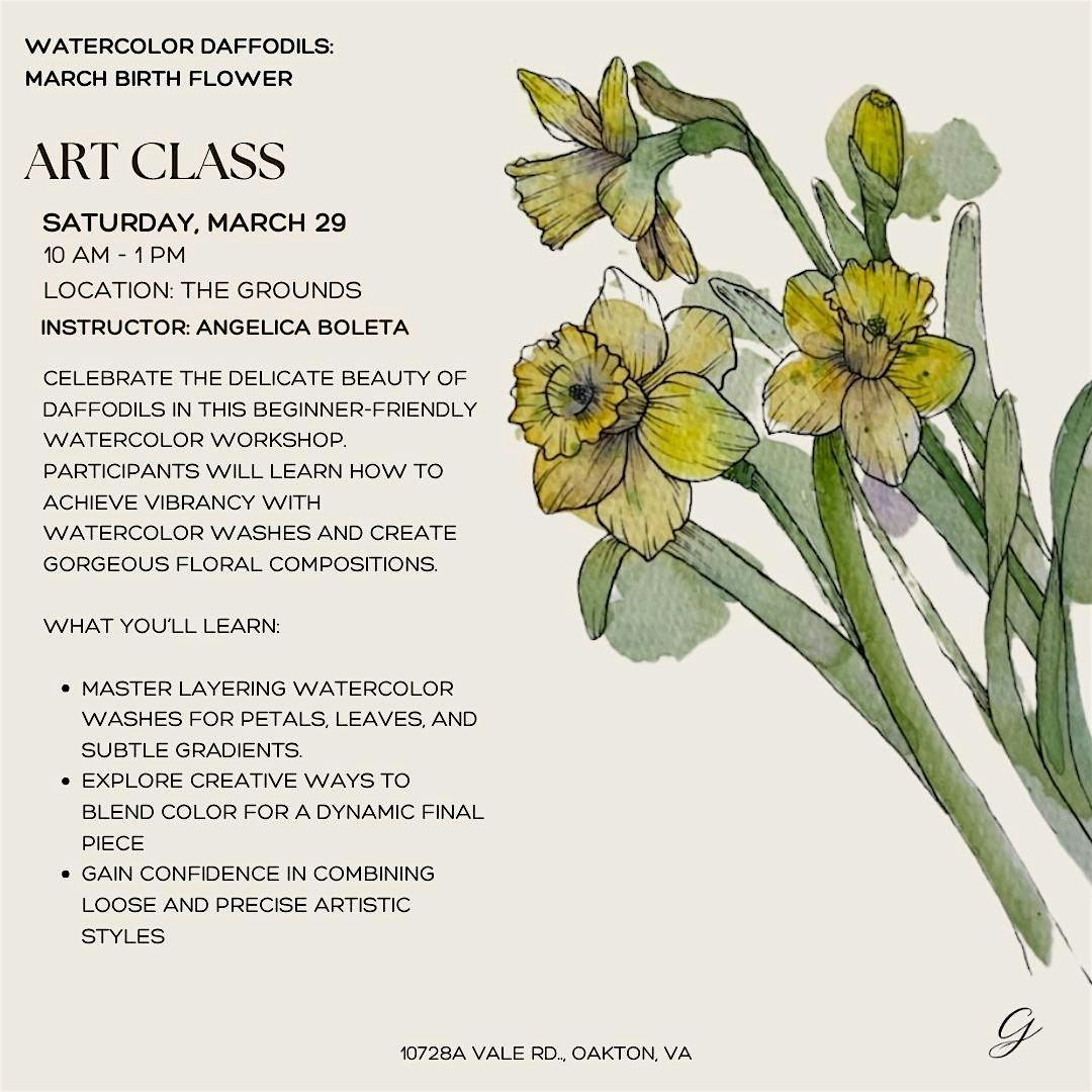 Watercolor: Daffodils, the March Birth Flower