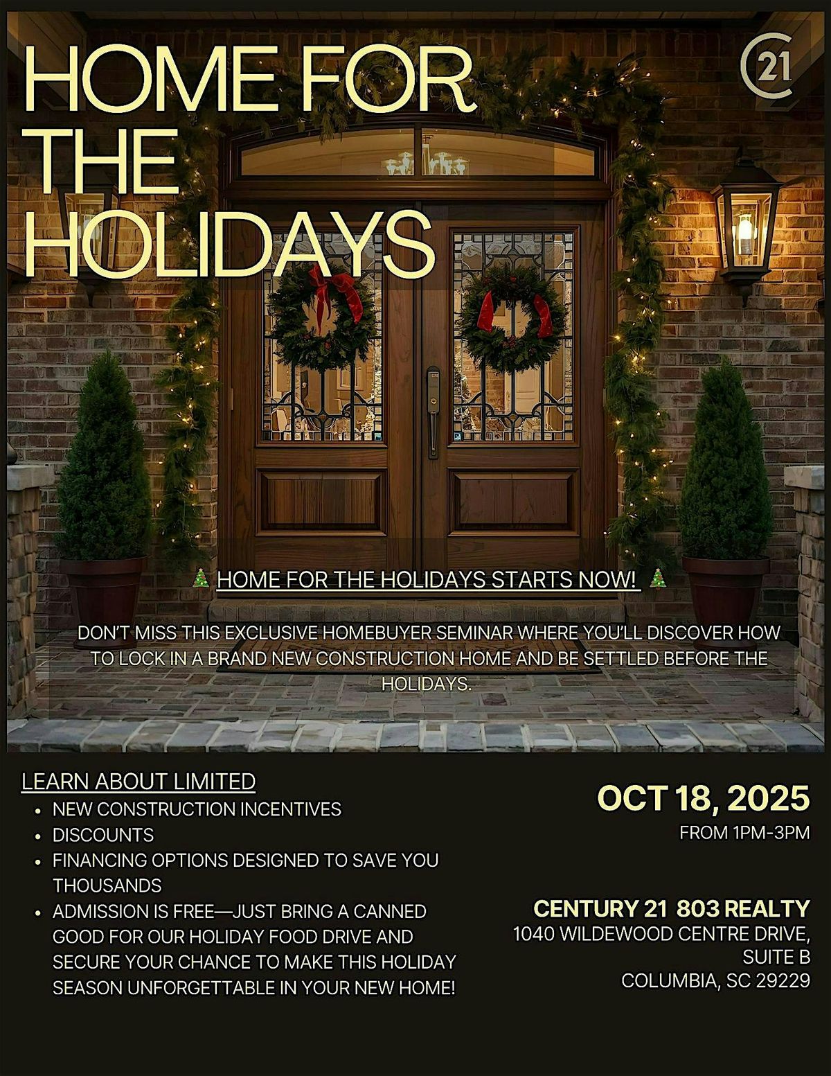 New Home For The Holidays-Homebuyer Seminar