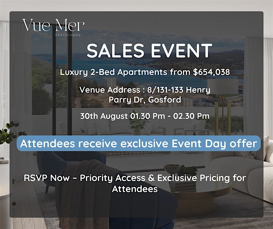 Exclusive Sales Event \u2013 Limited Apartments