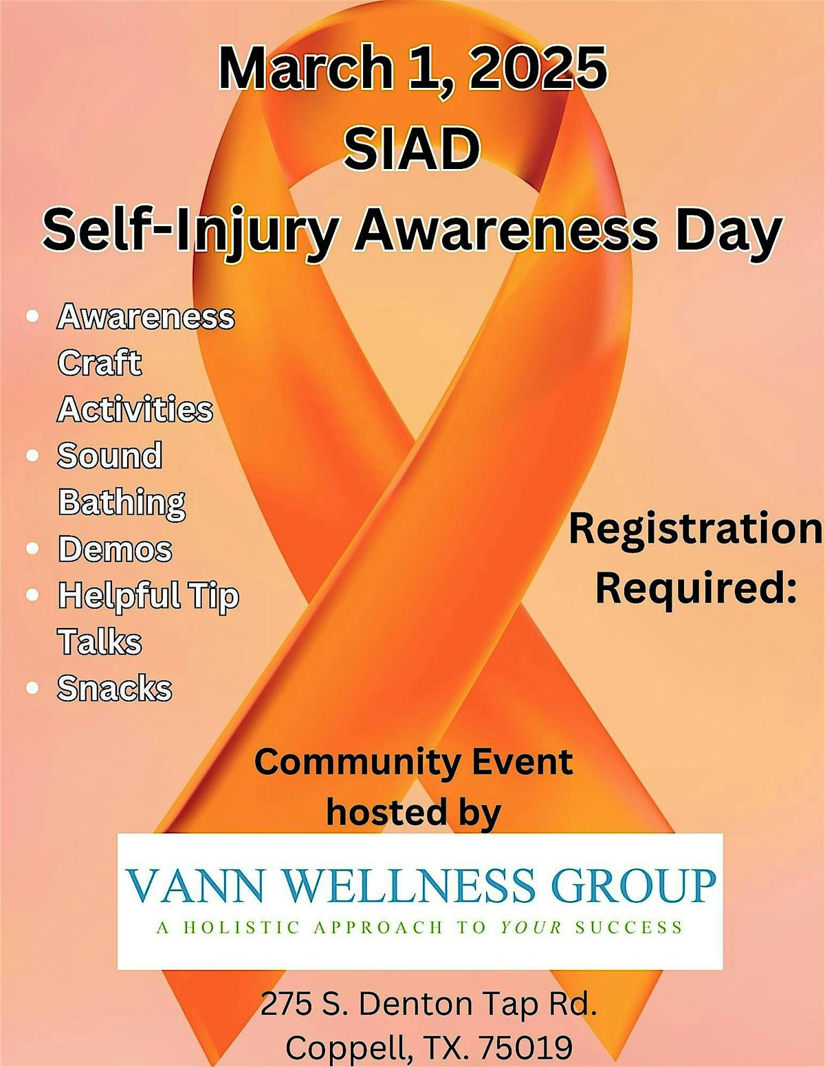 Self-Injury Awareness Day (SIAD) Community Event