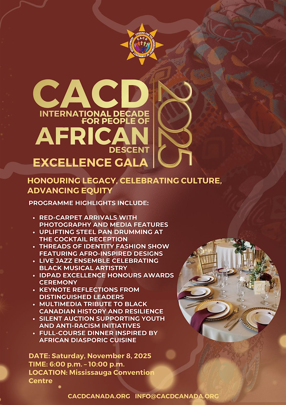CACD International Decade For People Of African Descent Excellence Gala