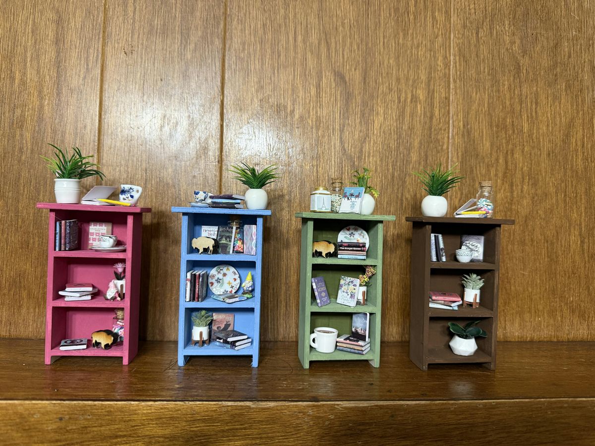 Miniature Bookshelf Workshop at the Falliday Market with Lisa Sutton