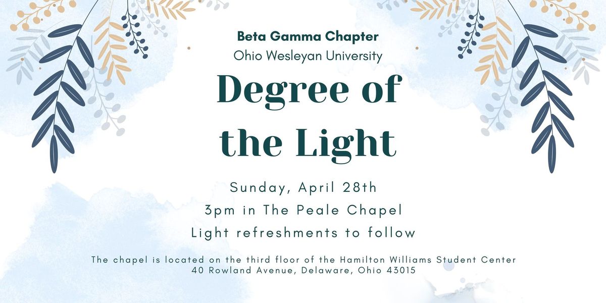 Degree of the Light at Ohio Wesleyan University