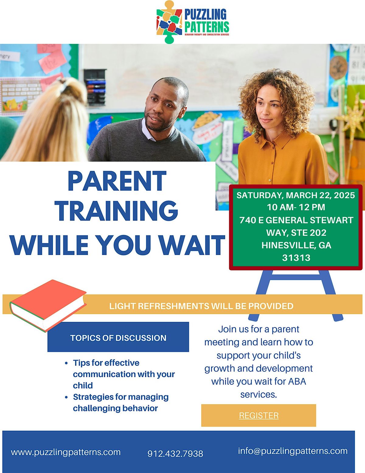 Parent Training: While You Wait (IN PERSON)