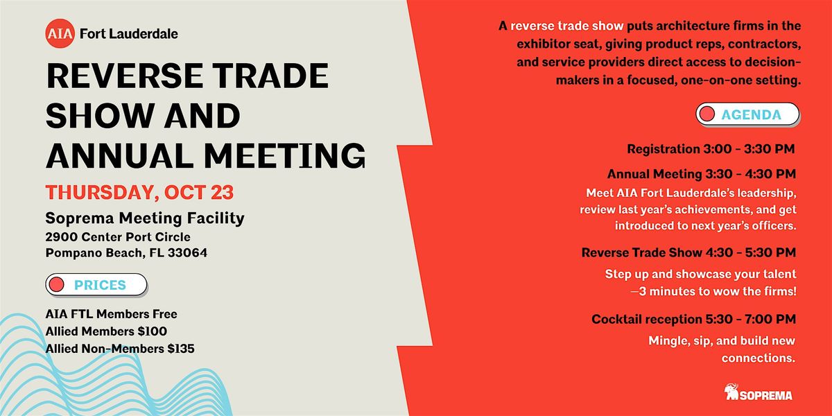 Show Reverse Reverse Trade Show 2025 & Annual Meeting, Soprema Building, Pompano ...