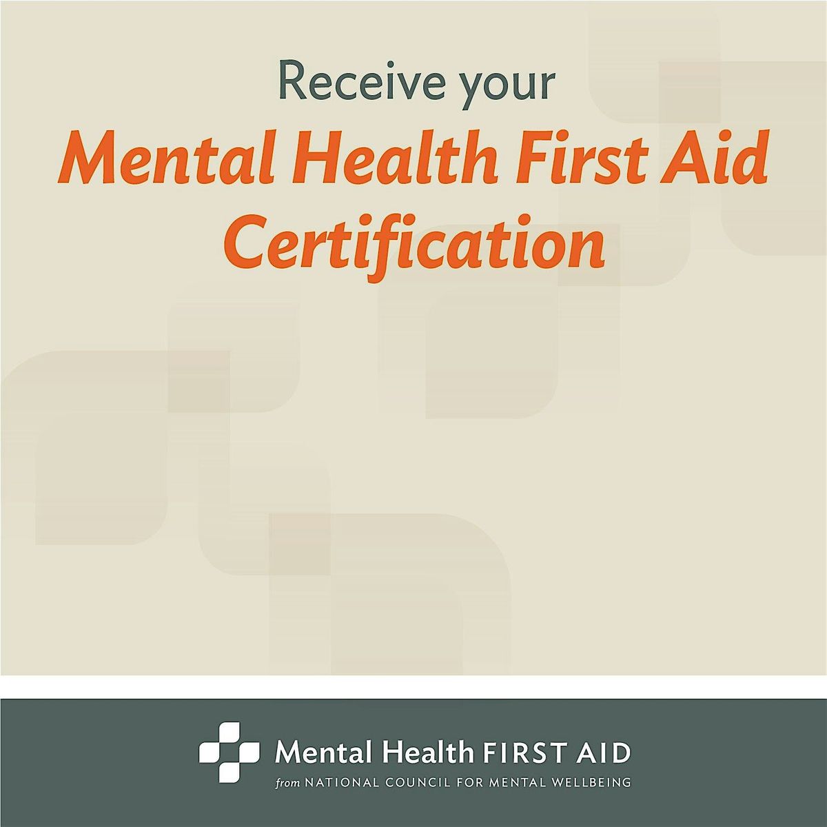Adult Mental Health First Aid Blended In-Person