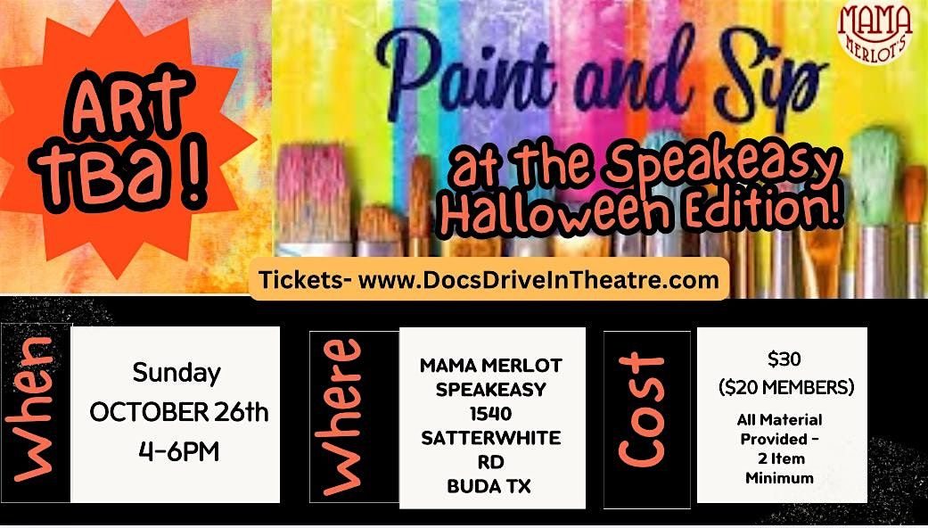 Paint and Sip at the Speakeasy