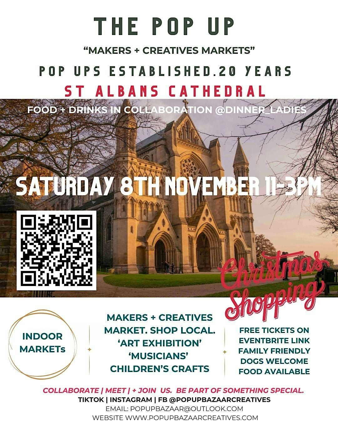 The Pop Up Bazaar Christmas at St Albans Cathedral - saturday 8th Nov