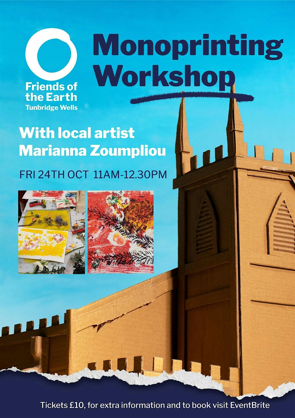 Monoprinting Workshop with local artist Marianna Zoumpliou