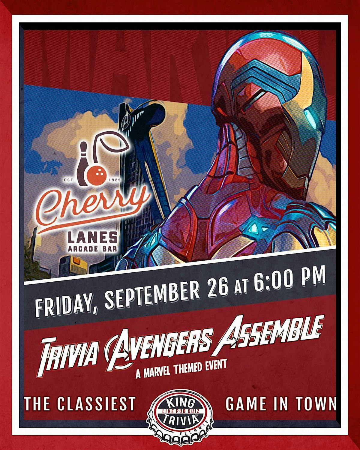 Marvel Trivia Night at Cherry Lanes Arcade Bar