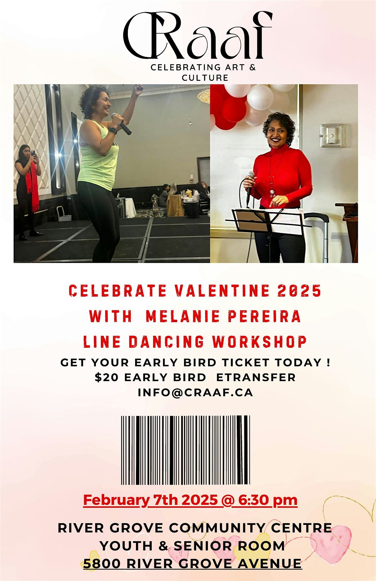 Celebrate Valentina 2025 with  Melanie Pereira Line Dancing Workshop