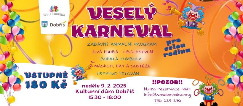 Vesel\u00fd karneval pro celou rodinu 