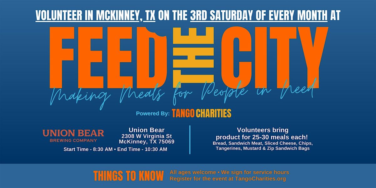 Feed The City McKinney: Making Meals for People In Need